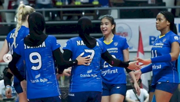 Jakarta Pertamina Fastron Mantap di Puncak Klasemen Kalahkan Bandung bjb Tandamata Tiga Set Langsung 